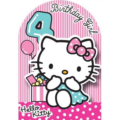 4th Birthday 3D Stand Up Hello Kitty Birthday Card £2.10